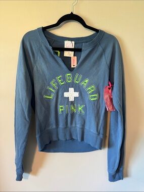 Y2K Vintage PINK Lifeguard Crewneck NWT